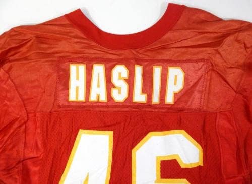 Kansas City Chiefs Ken Haslip 46 Igra se koristi Red Jersey 42 DP34330 - Nepotpisana NFL igra korištena dresova
