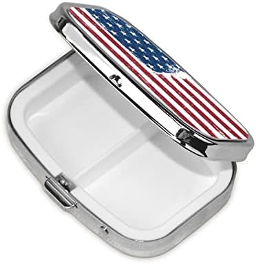 Kutija za tablete američke zastave 2 pretinca Futrola za medicinske tablete Prijenosni organizator tableta za džepna putovanja