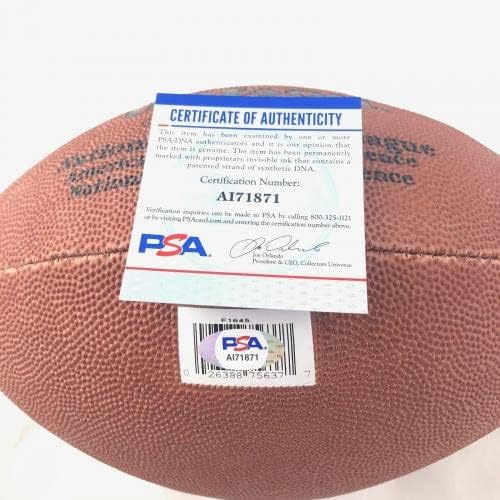 Peyton Manning potpisao je nogometni PSA/DNA Denver Broncos Autographid Colts - Autographd nogomet
