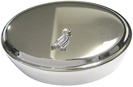 Kiola dizajnira srebrno tonirana puffin ptica ovalna kutija nakita