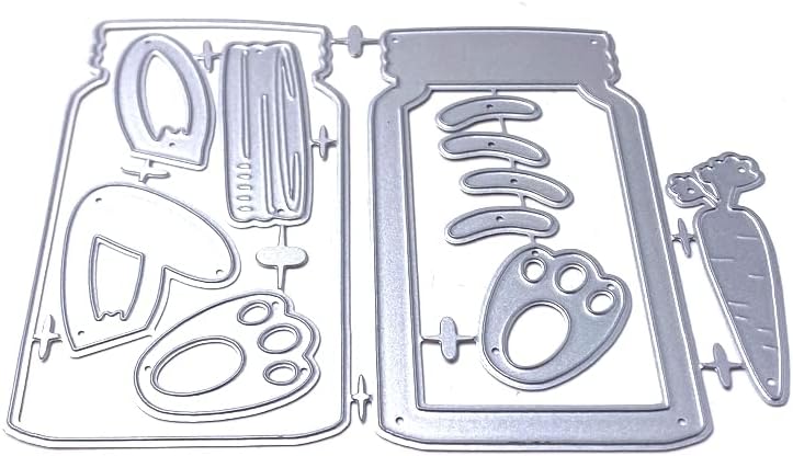 ZfParty Bunny Jar Metal Cutting Dies šabloni za DIY Scrapbooking Dekorativno utiskivanje DIY papirnatih kartica