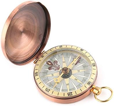 GFHLP Vintage bakreni prekrivač metalni džepni sat kompas kampiranje planinarenje čamca nautički morski preživljavanje kompas