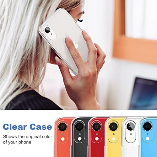Jjgoo kompatibilan s futrolom za iPhone XR Clear meki prozirni zaštitni udarni zaštitni vitki tanki odbojnik telefona za