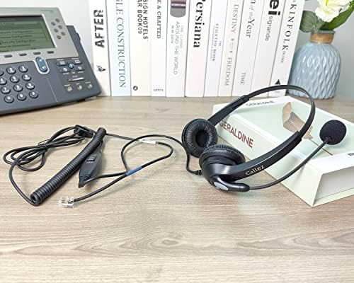 Callez slušalice za telefon RJ9 s prekidačem za uklanjanje mikrofona i muta, telefonske slušalice kompatibilne s Cisco Ip