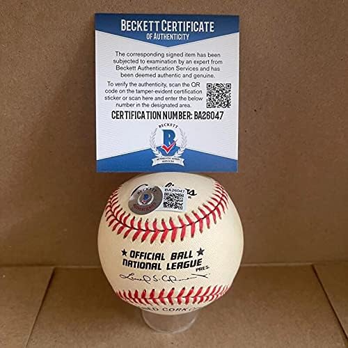 Wally Joyner San Diego Padres potpisao je Vintage N.L. Baseball Beckett BA26047