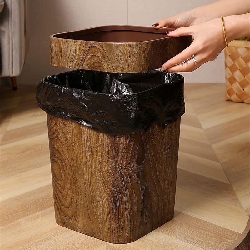 GENIGW DRVO Zrno smeća može se veliki kapacitet zadebljati pravokutni okrugli vodootporni kante za smeće kućni ured Kuhinja