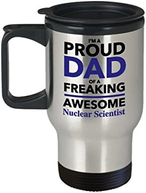 Ponosni tata iz Freaking Awesome nuklearne znanstvene znanstvene šalice za kavu, Dan očeva poklon za tatu od sina kćeri djece