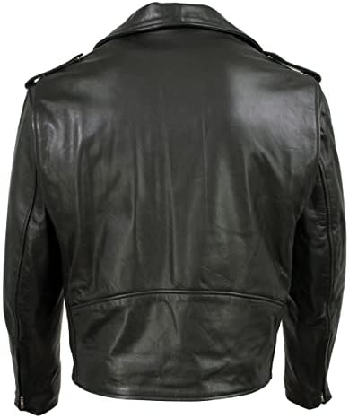 Milwaukee Leather USA Made MLJKM5009 Muška crna crna 'The Dean' Premium kožna motociklistička jakna