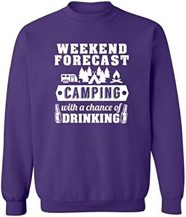 Gradske košulje prognoze za vikend kampiranje sa šansom za piće smiješne dukserice DT Crewneck