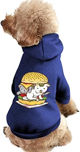 Hamburger mačka jednodijelni pseći kostim za kućne ljubimce odjeća s hat -om za kućne ljubimce za štene i mačku l