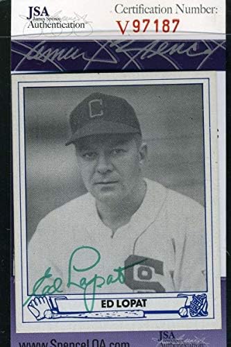 Ed Lopat 1940 IGRAJTE BLOL REPINT JSA COA Hand Potpisani Autentični autogram - Autografirani bejzbols