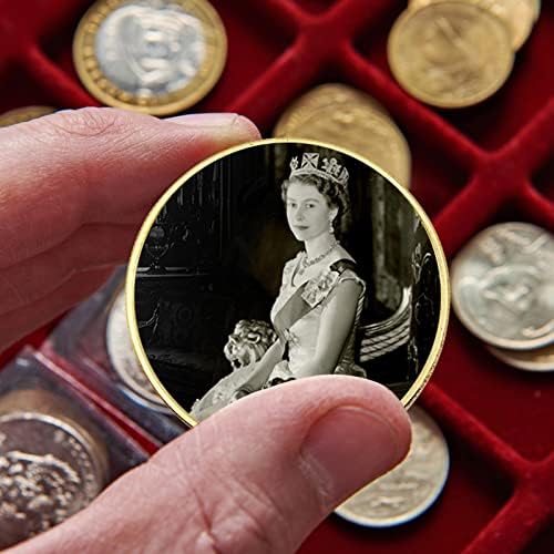 Besokuse kraljica Komemorativni novčić, zlato/srebrna kraljica Elizabeta Britanski novčići, njezino veličanstvo kraljice