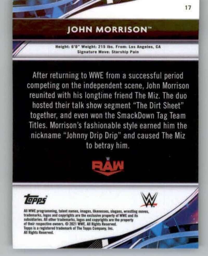 John Morrison 2021 Topps Finest 17 NM+ -MT+ WWE hrvanje