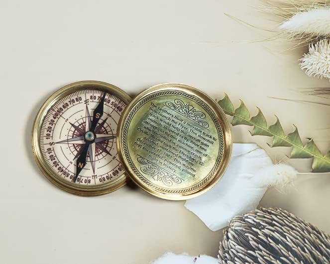 Mesingani sunčani kompas compass navigacijski mesing compass maritime compass dekor poklon dekor