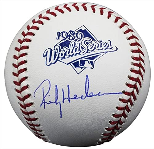 Rickey Henderson potpisao je Rawlings 1989. Baseball World Series - Autografirani bejzbols