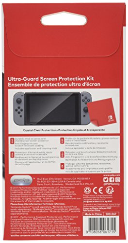 PDP Gaming Premium ultra zaštitni zaštitni komplet za zaslon za Nintendo Switch, Ultra debeli zaštitnik HD zaslona, ​​tkanina,