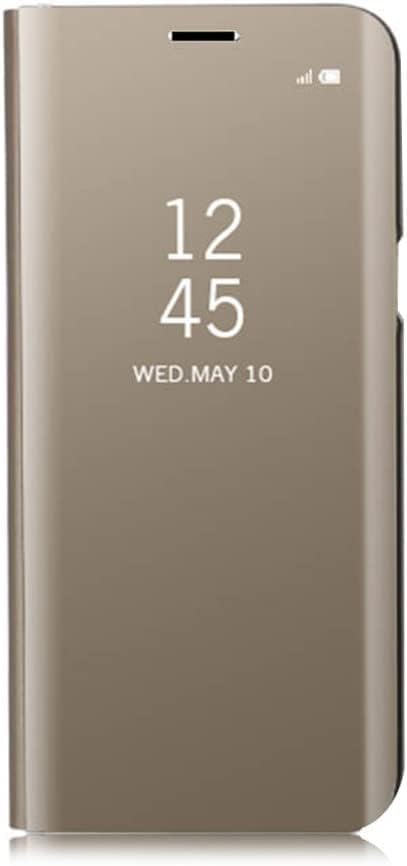 Alcod za Samsung Galaxy S23 Ultra 5G Ogledalo torbica-stalak s gornjim poklopcem, izolacija oplata PC Smart Vertical Surface