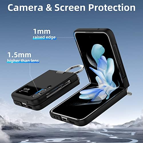 Tsuinz za Samsung Z Flip 4 Case, Galaxy Z Flip 4 Case 5G s prstenom, Сверхпрочный modernizirana tanka zaštitna torbica Z