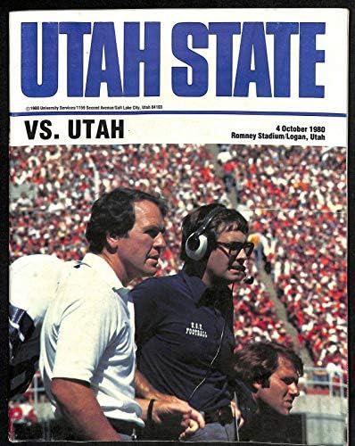 1980. Utah State v Utah Utes nogometni program 10/4 Romney Stadium Ex/MT 66442 - Programi na fakultetima