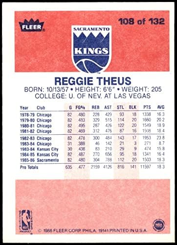 1986. Fleer 108 Reggie Theus Sacramento Kings Ex/Mt Kings UNLV