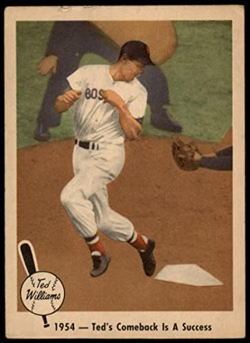1959. Fleer 53 Uspjeh povratka Ted Williams Boston Red Sox Dean's Cards 2 - Good Red Sox