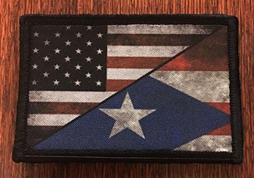 Portoriko/američka zastava moral zakrpa. 2x3 zakrpa za kuku i petlju. Napravljeno u SAD -u