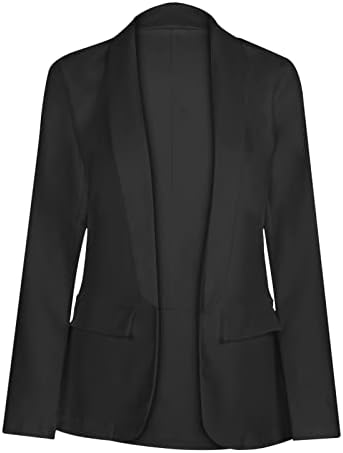 Ženske casual Blazers dugi rukavi otvoreni prednji poslovni o ovratnik radne jakne klasični čvrsti kaput vrhovi