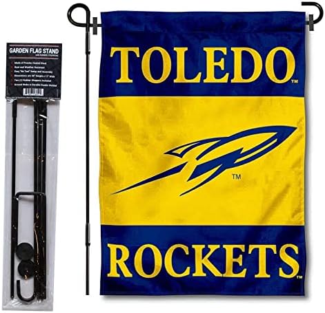 Toledo Rockets Garden Flag and Flag Stand Selder Set set