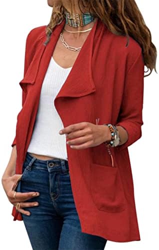 Casual blezer jakne za žene, žene casual Blazers jakna otvorena prednja reverska modna ugodna radna uredska kaput